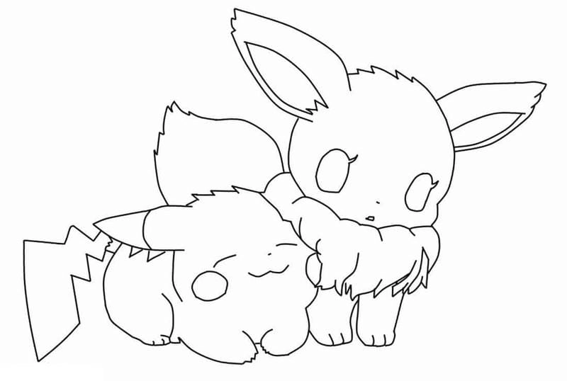 Bé yêu thích tranh pikachu tô màu