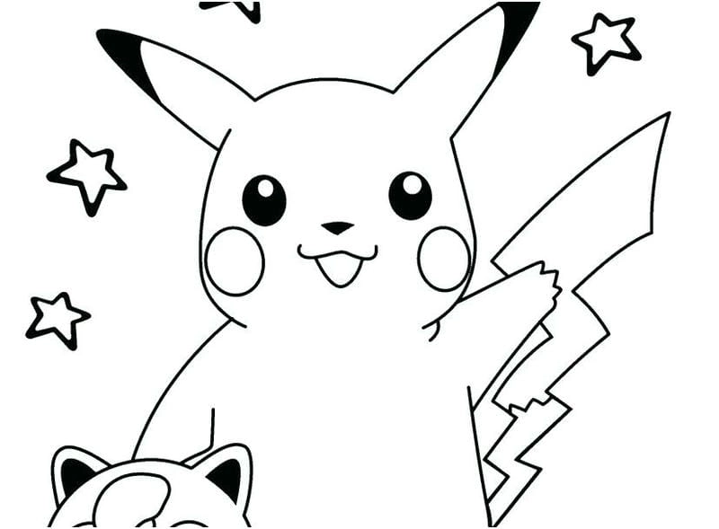 Bộ sưu tập tranh to màu pikachu hấp dẫn