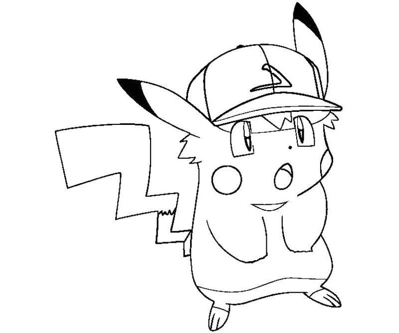 Bé học tập với tô màu pikachu cho bé