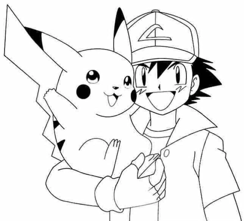 Bé nào cũng thích tranh to màu pikachu đẹp nhất