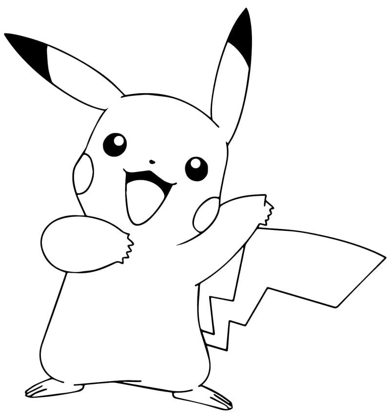 Tô màu siêu dễ với tranh tô màu con pikachu