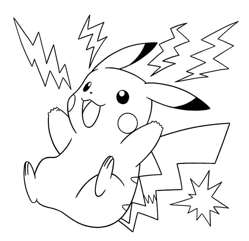 Tặng bé bộ tranh tô màu pokemon pikachu