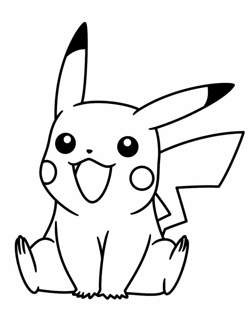 Top mẫu hot của tranh tô màu pikachu đẹp nhất