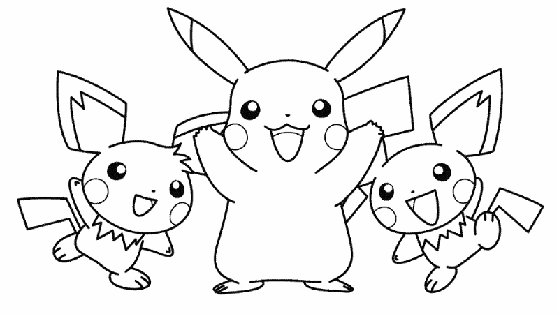 Tải miễn phí hình ảnh pikachu tô màu