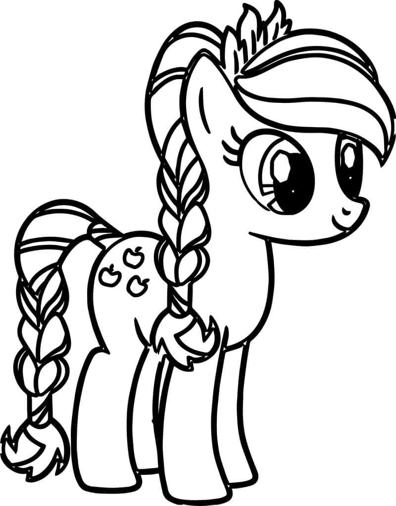 Bé thích khám phá tranh tô màu pony