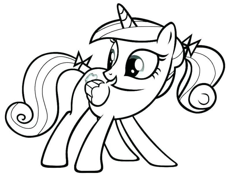 Bé mê thích to màu ngựa pony dễ thương