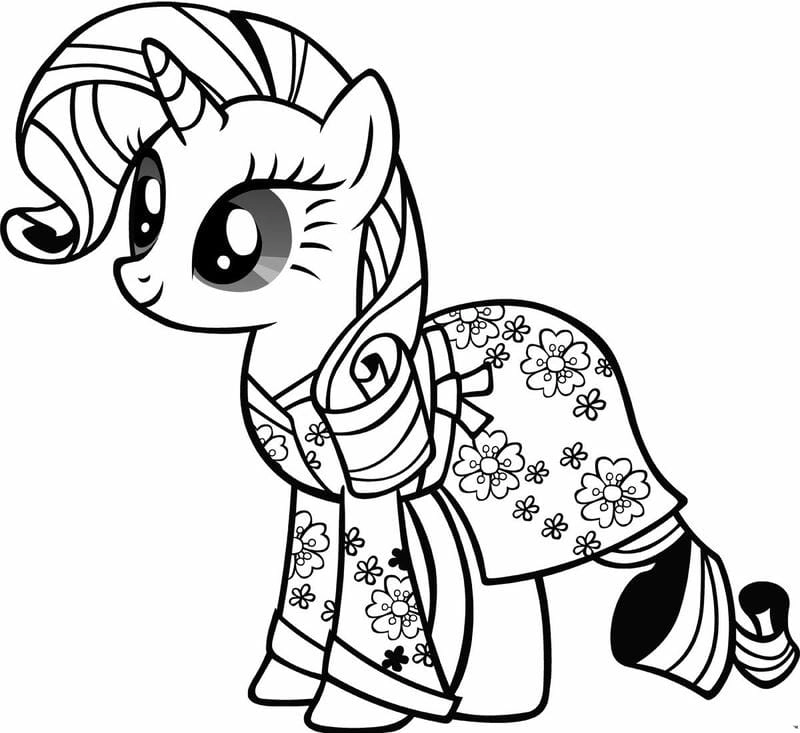 Chọn ngay tranh tô màu ngựa pony cho bé cực yêu