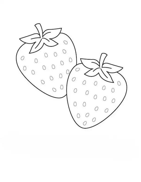 Thử ngay mẫu quả dâu tây tô màu đơn giản cho bé