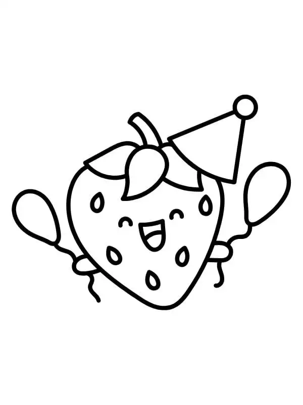 Bé thỏa sức sáng tạo với hình ảnh quả dâu tây tô màu