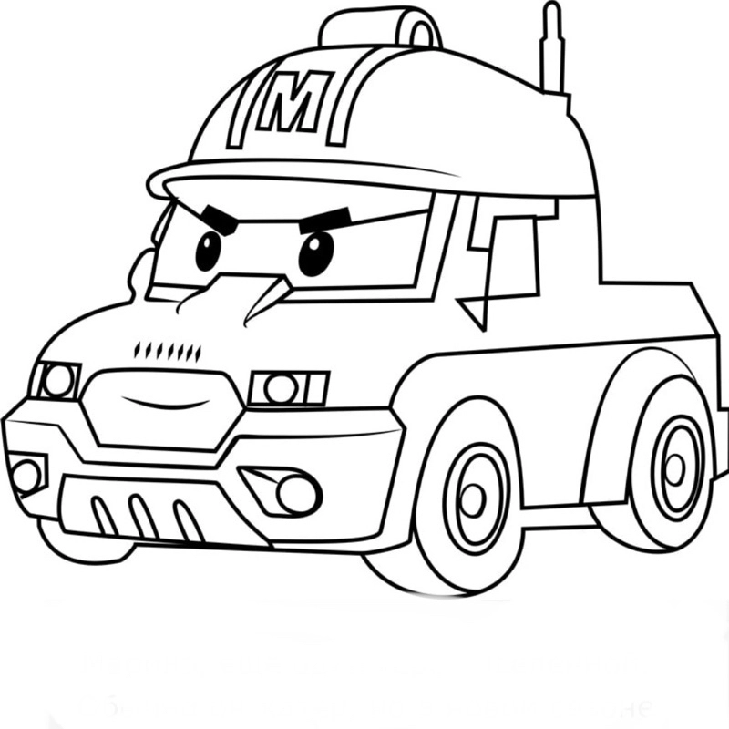 Bộ sưu tập tranh tô màu robocar poli siêu dễ thương