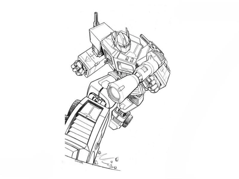 Sáng tạo với tranh tô màu optimus prime cực chất