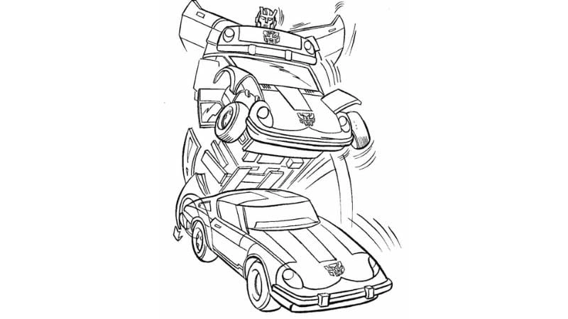 Bộ sưu tập tranh tô màu oto robot mới lạ