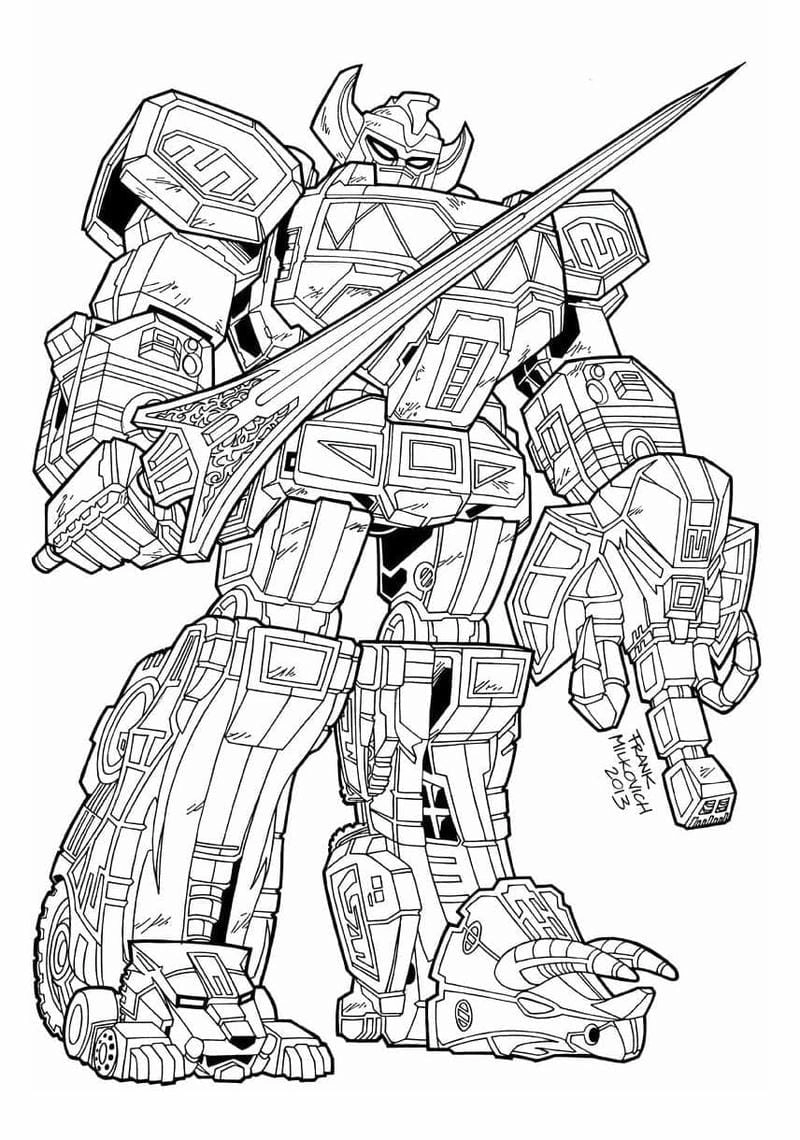 Tuyển chọn tranh to màu robot đơn giản dễ vẽ