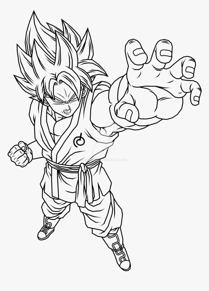 Bé thích mê với bé tập to màu songoku