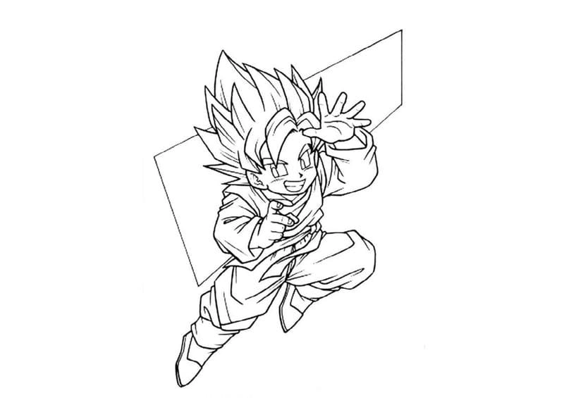 Khám phá ngay hình tô màu goku nổi bật
