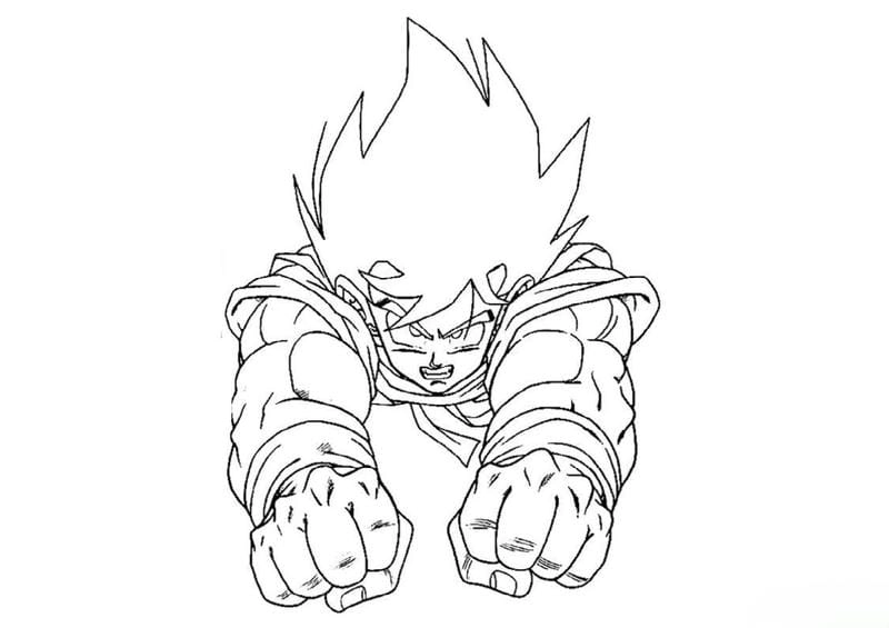 Bộ sưu tập hình ảnh goku tô màu đầy màu sắc