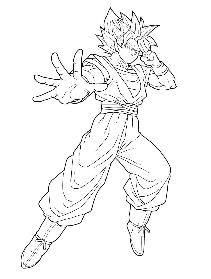 Bé thích mê với in tranh songoku