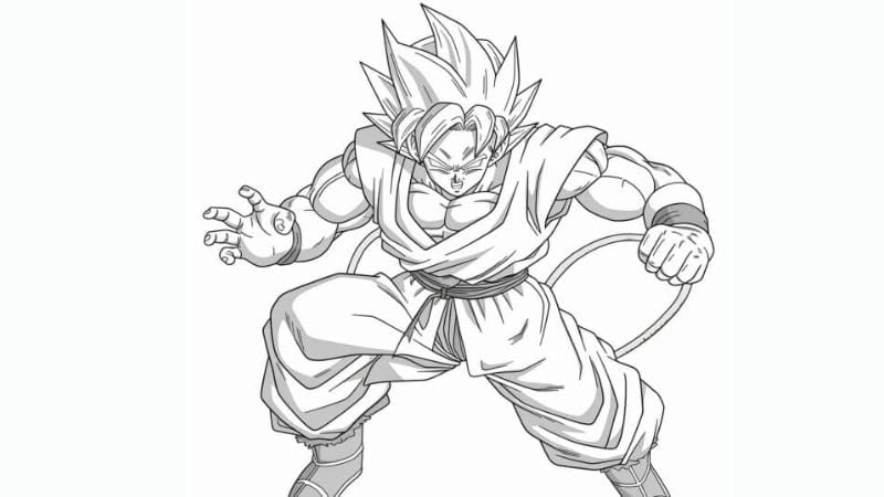 Bé hào hứng với songoku tô cực ngầu