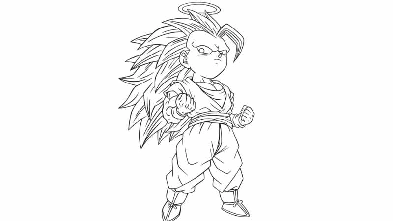 Gây ấn tượng với tranh tô màu goku bạn năng vô cực
