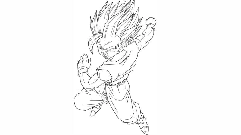 Nổi bật với tranh tô màu goku bản năng vô cực