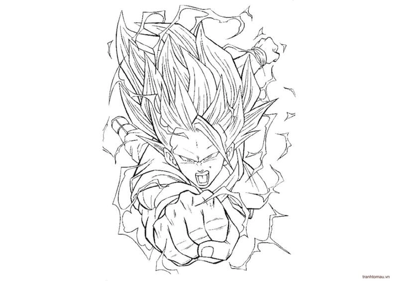 Tải nhanh bộ download tranh to màu songoku