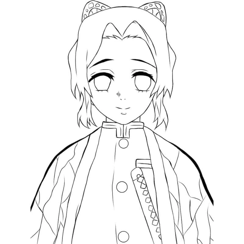 Rực rỡ cùng tranh tô màu thanh gươm diệt quỷ shinobu sinh động