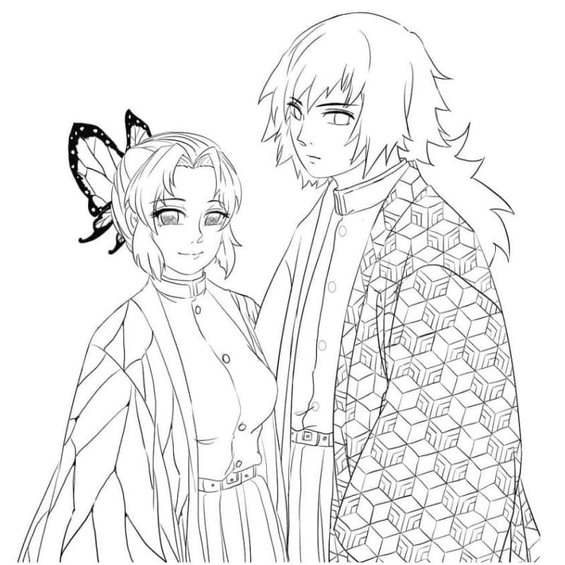 Trổ tài tô màu anime thanh gươm diệt quỷ ngay nhé