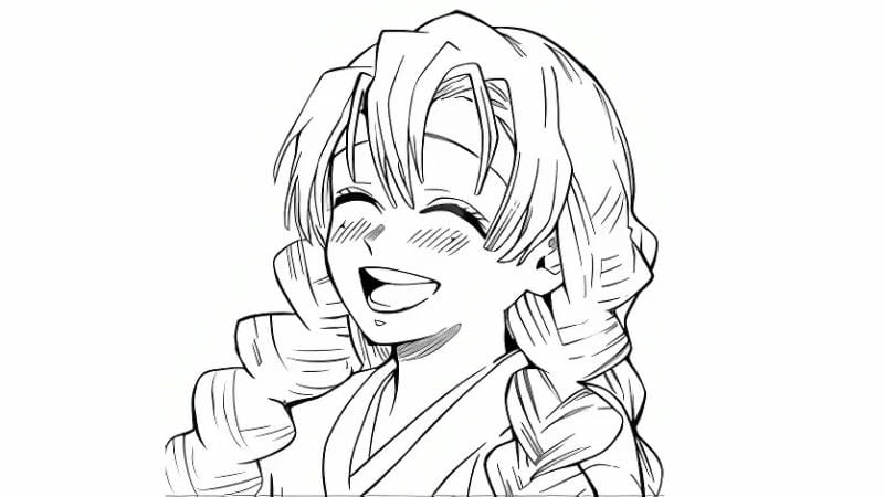 Bộ tranh to màu thanh gươm diệt quỷ mitsuri hot trend