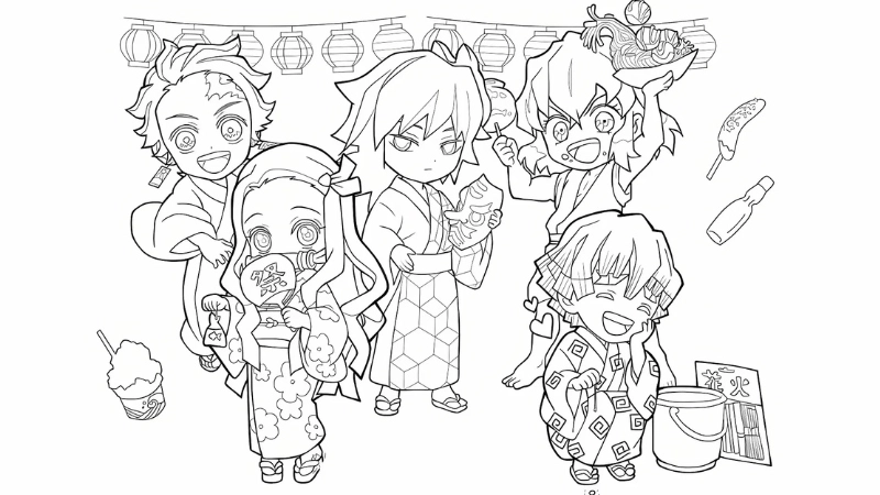 Tranh tô màu thanh gươm diệt quỷ là như thế nào