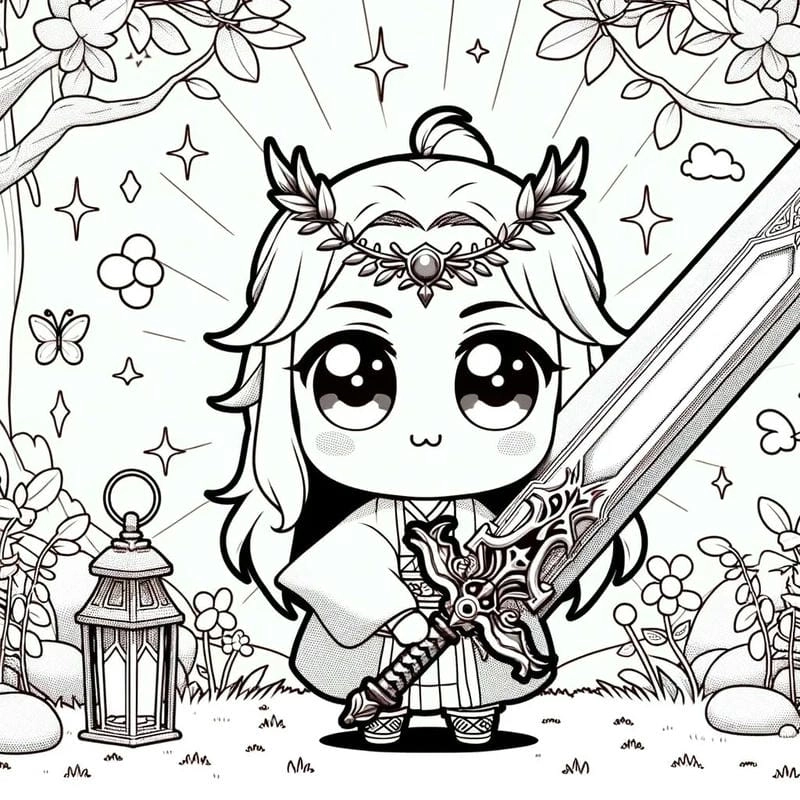 Bộ sưu tập tranh tô màu thanh gươm diệt quỷ cute siêu đáng yêu