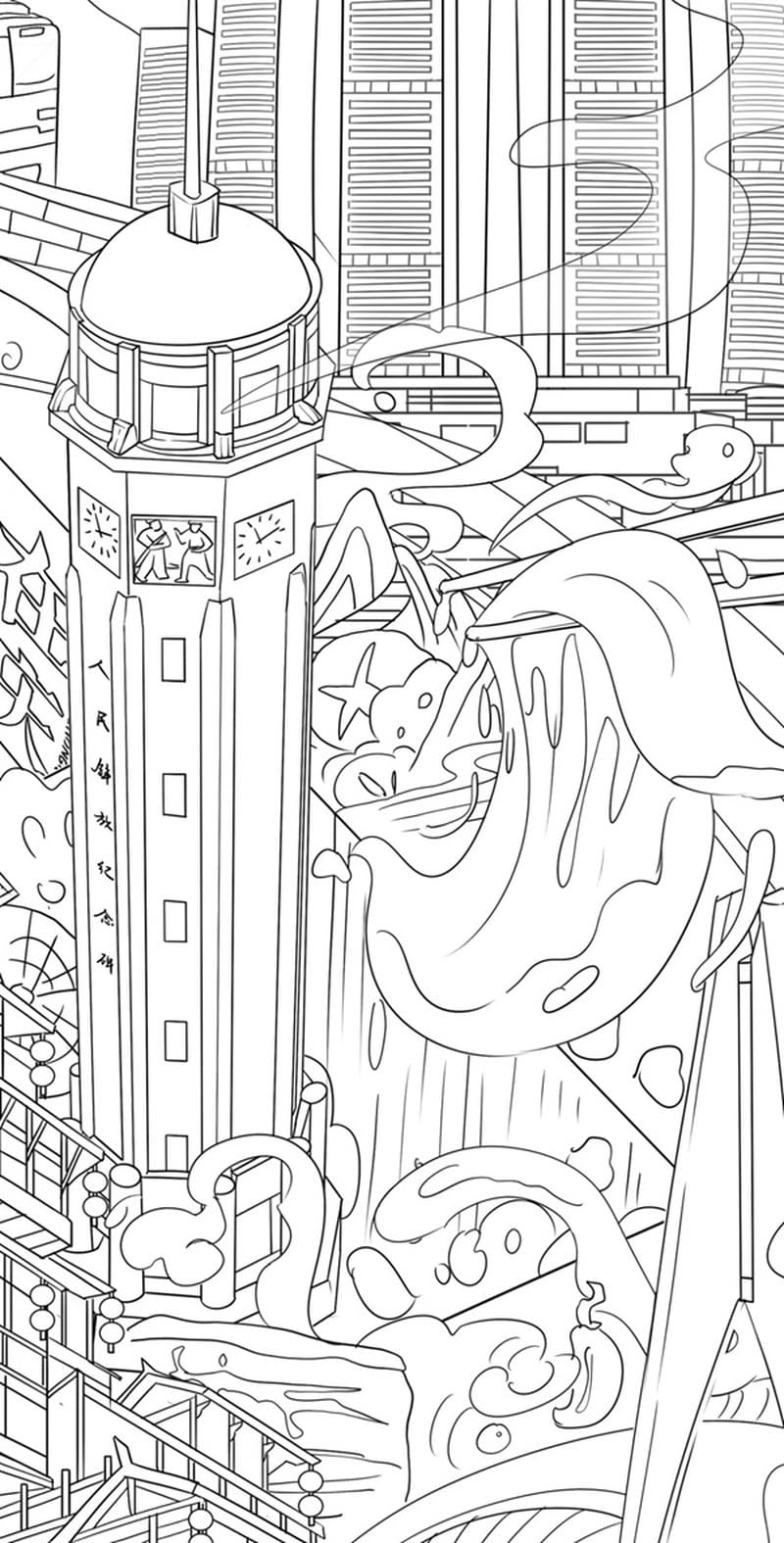 Cách vẽ tranh thành phố đơn giản dễ làm