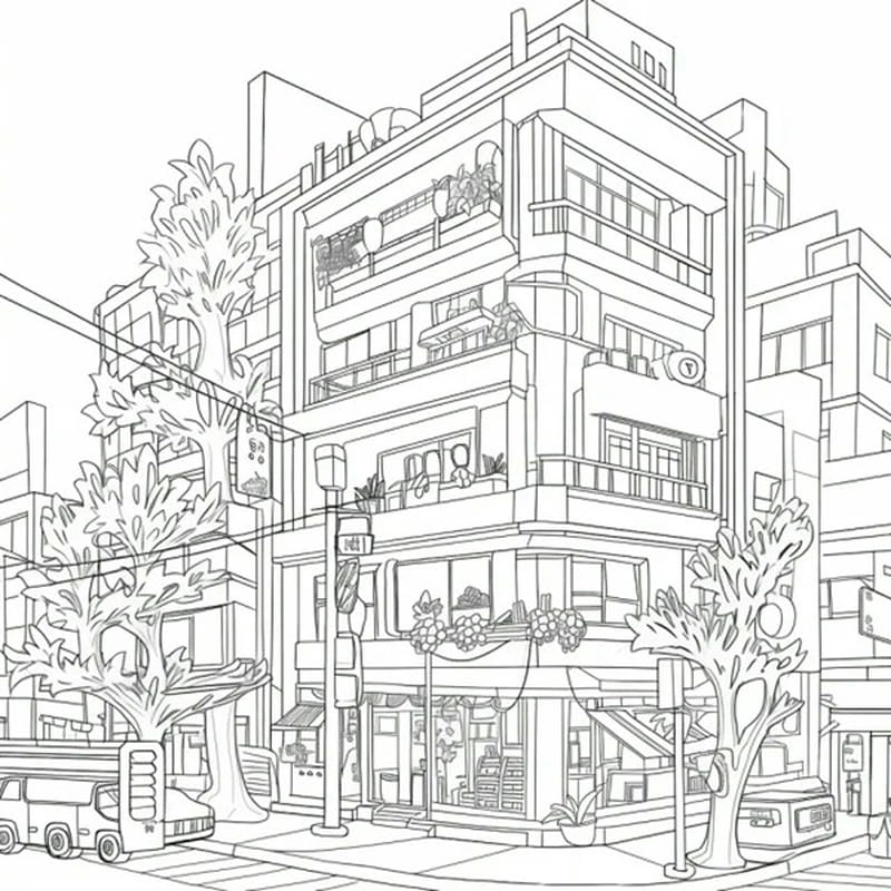 Ngắm nhìn bức tranh thành phố đầy màu sắc