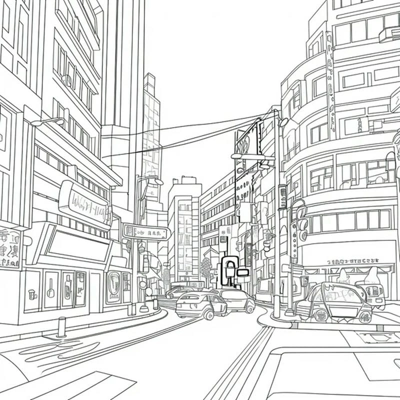 Tham khảo hướng dẫn vẽ tranh thành phố chi tiết