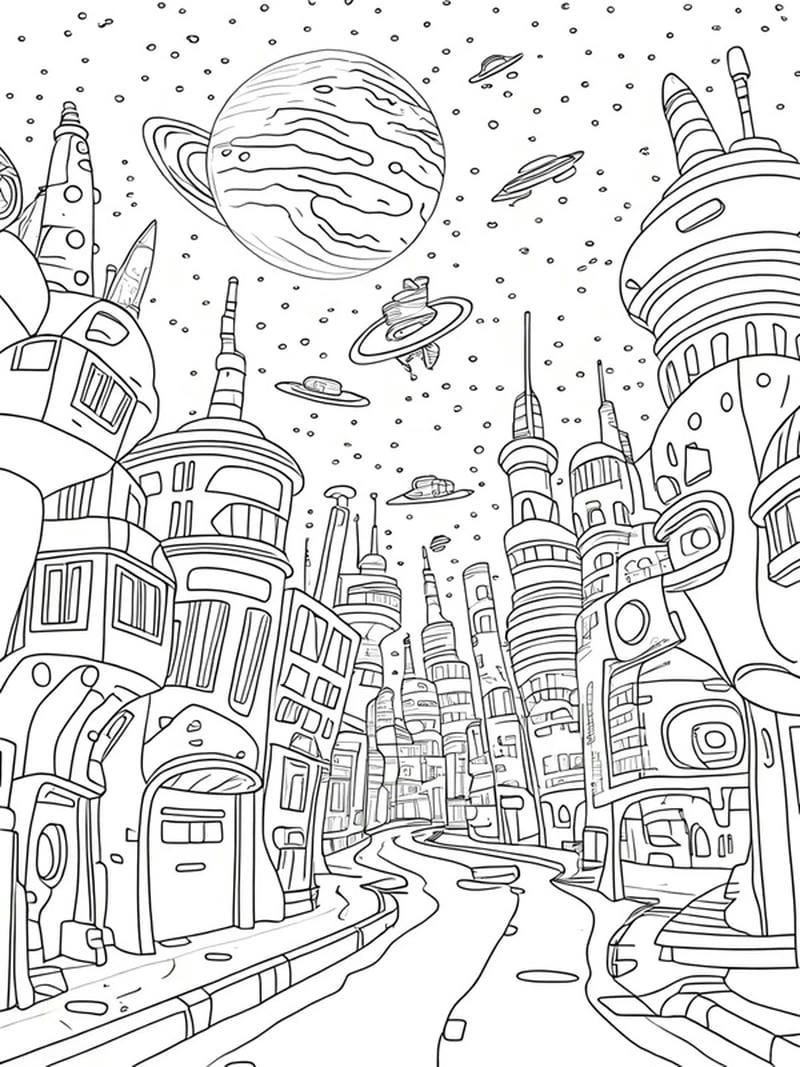 Khám phá nhịp sống qua tranh vẽ thành phố ngộ nghĩnh