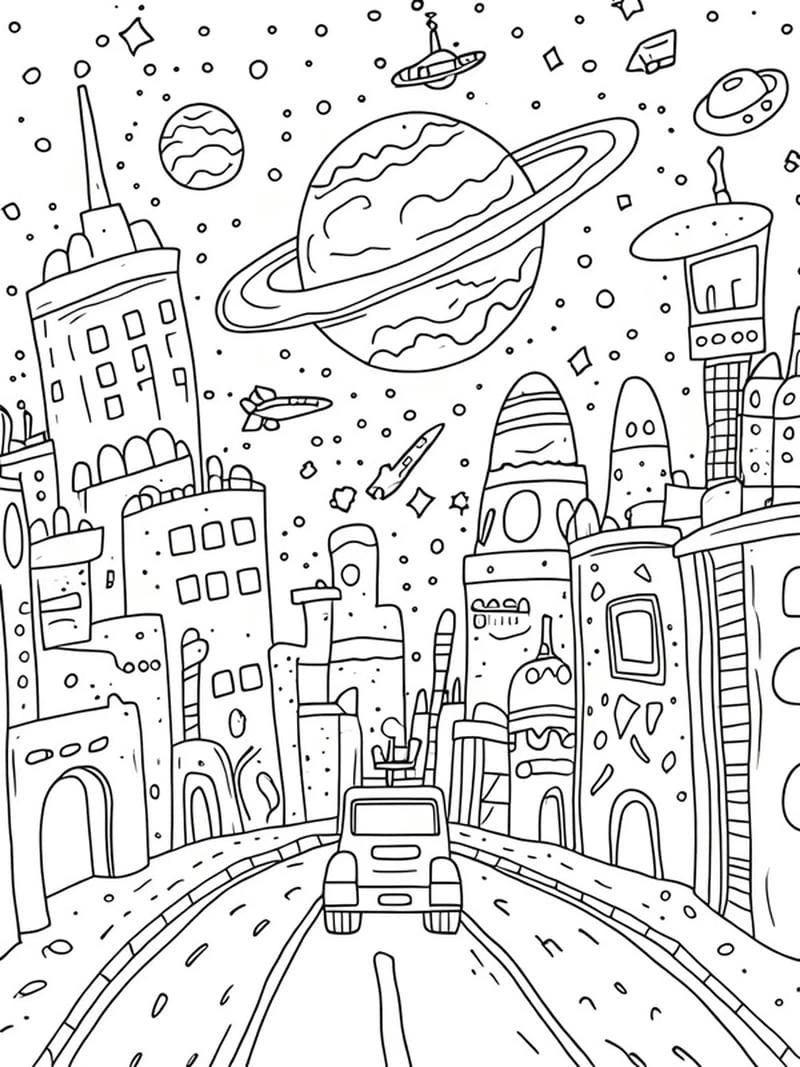 Cảm nhận mùa hè với tranh vẽ thành phố hoa phượng đỏ