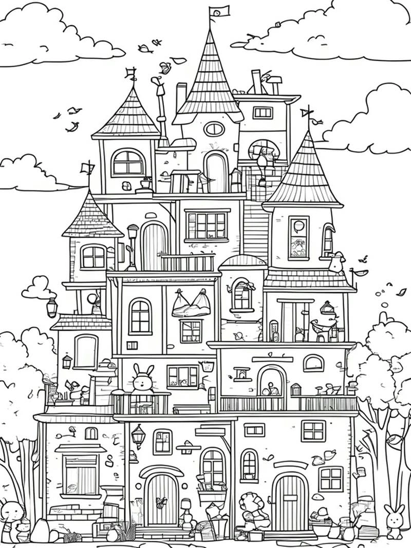 Thỏa sức tưởng tượng với vẽ thành phố đẹp mắt cho bé