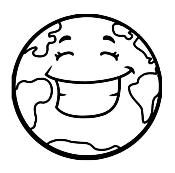 Bé tập tô màu hình trái đất dễ thương nhiều chủ đề
