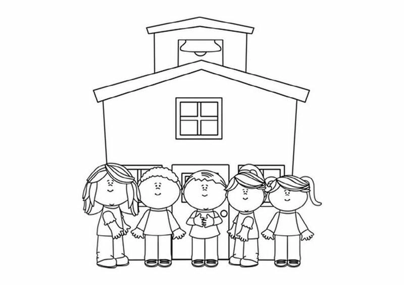 Giúp bé sáng tạo với tranh tô màu cho bé chủ đề trường mầm non