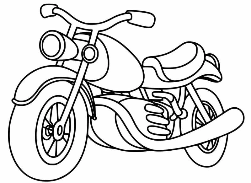 Tranh to màu xe máy cho bé thỏa trí tưởng tượng