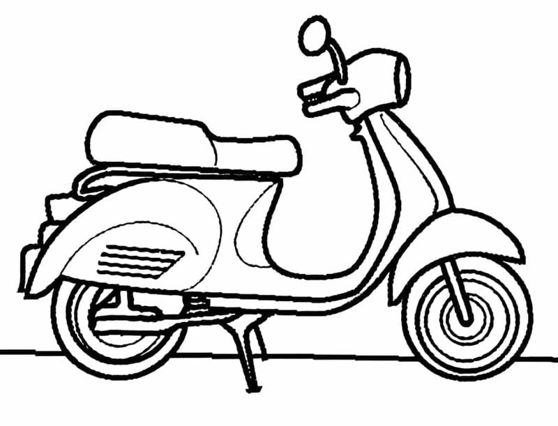 Tranh tô màu xe mô tô cực chất cho bé