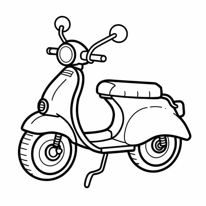 Bé cực thích bộ tranh xe máy hoạt hình