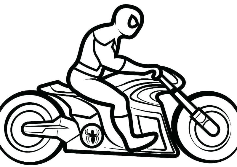 Tranh tô màu xe máy đua cực ngầu