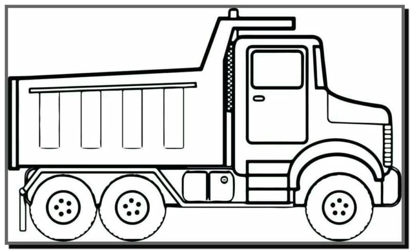 Giúp bé rèn kỹ năng với hình xe tải tô màu