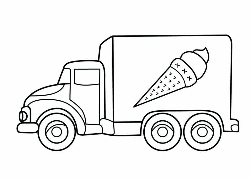Tải ngay bộ xe tải tô màu hấp dẫn cho bé
