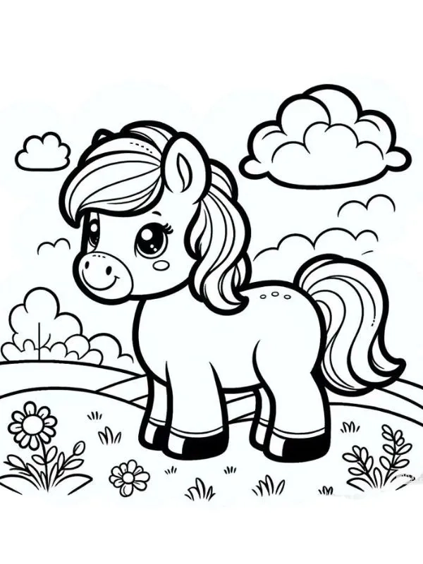 Rực rỡ cùng con ngựa pony tô màu đẹp