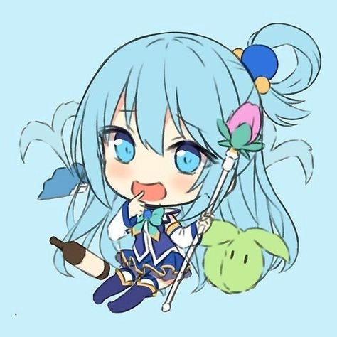 Aqua chibi trong cute chibi characters nổi bật