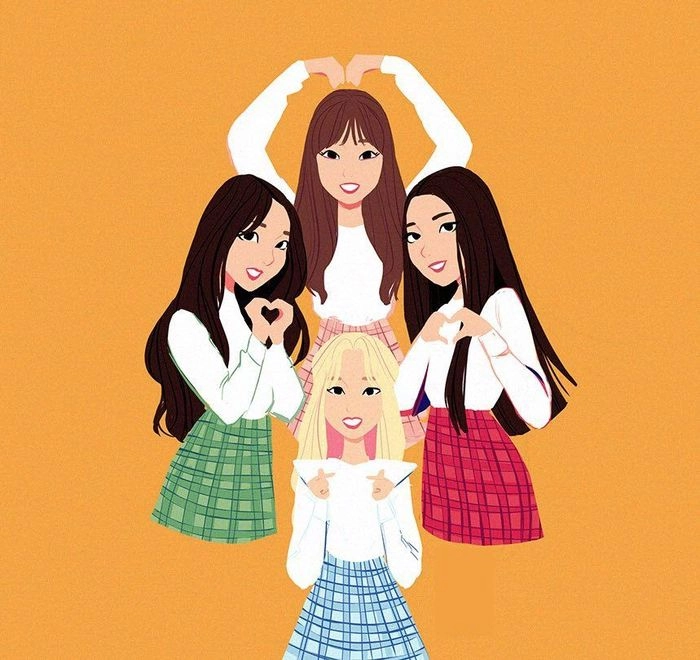 Avatar 4 người học sinh năng động dễ thương