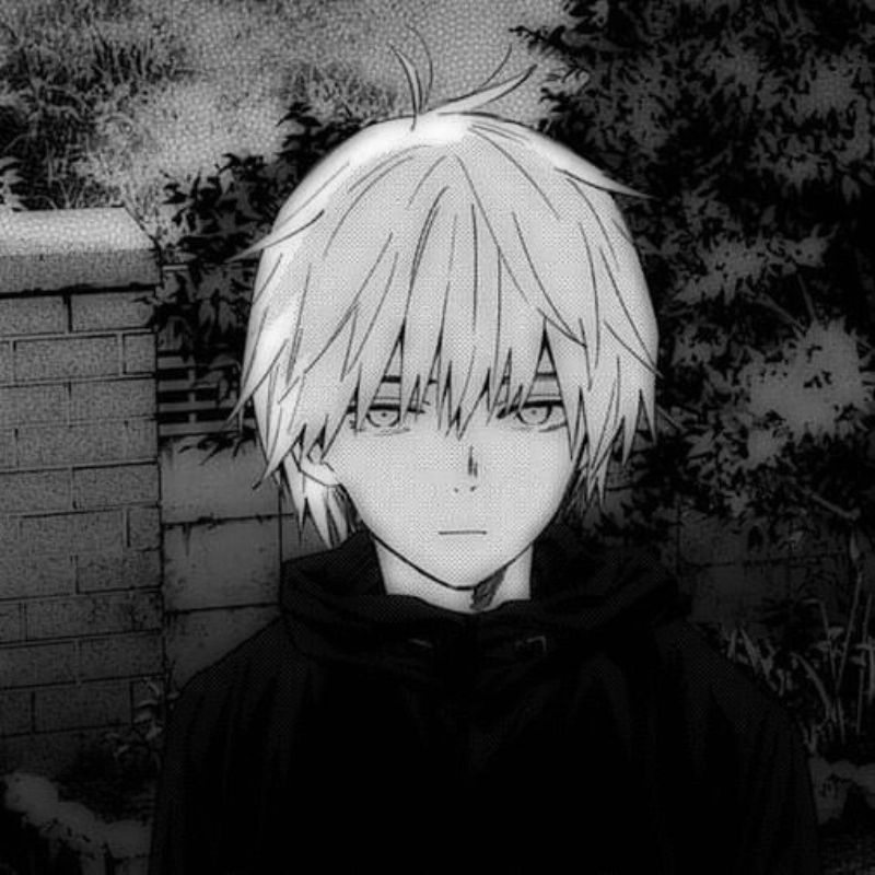 Cảm xúc riêng qua ảnh anime trắng đen buồn