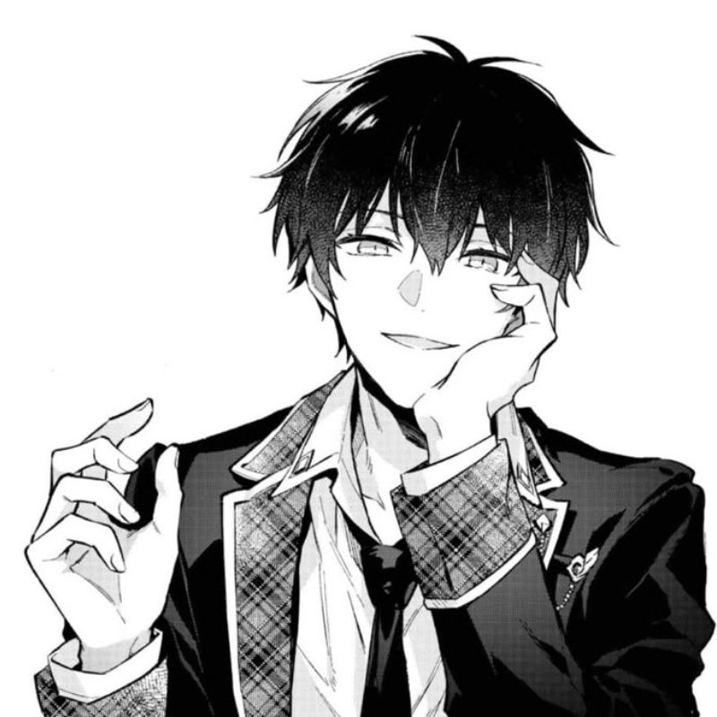 Chọn hình đẹp cho mạng xã hội với avt anime đen trắng
