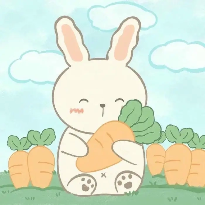 Làm mới profile với avatar thỏ hồng cute dễ thương